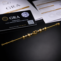 Bracelet de mariée élégant en or rose avec cœur infini en moissanite, certificat DVVS GRA, vente en gros d'usine, bracelets pour femmes