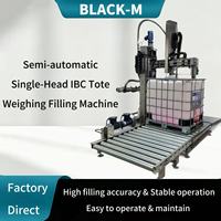Machine de remplissage semi-automatique à tête unique pour cuves IBC de 1 à 1,5T, en acier inoxydable 304, pour l'industrie chimique et alimentaire