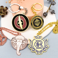 Maßgefertigte Sortierte Metall-Emaille-Schlüsselanhänger Adler Elefant Goldfarben Beschichtet Drehbarer Schlüsselanhänger für Souvenirs