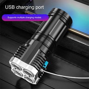 Linterna de Luz Fuerte para Exteriores, Recargable, Portátil, con 4 LED, Súper Brillante, Venta al por Mayor de Fábrica - Product Image 3