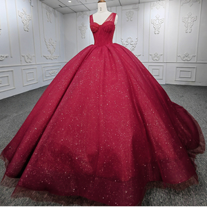Robe de soirée rouge sans manches à bretelles spaghetti pour mariage Jancember 9948-1 - Product Image 4