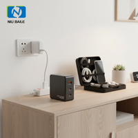 Chargeur rapide GaN 100V-240V 140W avec 2 ports Type-C + 1 port USB-A certifié CE/FCC, prise en charge OEM/ODM pour //OnePlus