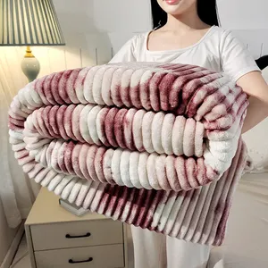 Plaid en polaire pour canapé ou lit, doux et moelleux, en <span class=keywords><strong>flanelle</strong></span> de luxe, super confortable et douillet - Product Image 2