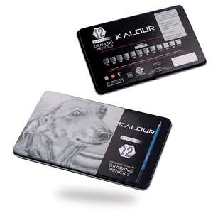Juego de lápices de dibujo de 12 piezas en caja de lata personalizada - Product Image 5