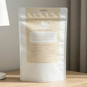 Custom Printed Matte Finish Stand Up <b>Pouch</b> With Hang Hole For Disposable Pillowcases Packaging - Product Image 4