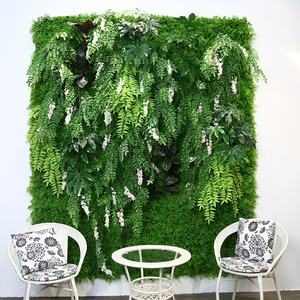 紫外线户外塑料人造墙植物绿色悬挂垂直草木丛林室内装饰 - Product Image 1