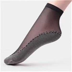 Chaussettes en soie pour femmes, motif uni, printemps, été, automne, semelle en nylon, absorbant la transpiration, antidérapantes, <span class=keywords><strong>couleur</strong></span> <span class=keywords><strong>chair</strong></span> - Product Image 4