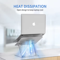 180 °   Penyangga Laptop Dual-Axis untuk Meredakan Nyeri Leher, Tahan Lama & Terjangkau, Beban 5kg untuk MacBook Pro/Air, Dell, HP (7-17 inci)