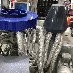 Machine d'extrusion de film soufflé entièrement automatique à double tête pour sacs en plastique PE, HDPE, LDPE, polyéthylène - Product Image 2