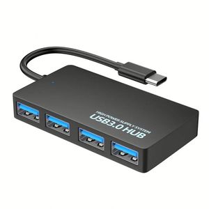 อะแดปเตอร์ฮับ USB 3.0 แบบ 4 พอร์ต พกพาสะดวก ขยายพอร์ตข้อมูลสำหรับแล็ปท็อป อุปกรณ์มือถือ รองรับการใช้งานอีเธอร์เน็ต - Product Image 3