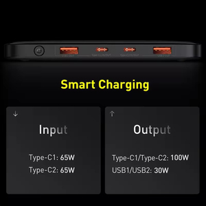 <span class=keywords><strong>Baseus</strong></span> - <span class=keywords><strong>Batería</strong></span> <span class=keywords><strong>Externa</strong></span> Portátil de 100 W y 20000 mAh con Carga Rápida PD Tipo C, Cargador de <span class=keywords><strong>Batería</strong></span> Externo para Accesorios de Juego - Product Image 4