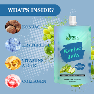 Factory Direct Konjac Jelly with Saturated Fat low Calorie Wholesale Jelly in Bulk Packaging Apple Green Grape Flavor Naturally - Product Image 6
