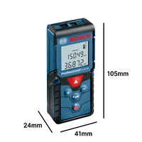 Télémètre laser portatif Bosch GLM 40, indice de protection IP54, garantie 1 an, design compact et robuste en plastique et métal, pour la construction et la maison