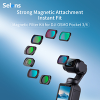 Kit de filtres magnétiques pour objectif d'appareil photo Selens : Grand Angle, CPL, ND, LPR, VND, Diffusion, 1/4, Étoile, 6X pour DJI Osmo Pocket 3 4 Vlogging