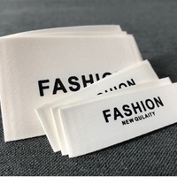 Étiquette tissée personnalisée avec logo, patch en coton pour vêtements, sacs, lavable, pliée sur le côté, étiquettes principales couleur/taille, forme personnalisée Homan HMW08