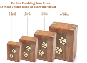 Vừa hỏa Táng bằng gỗ Pet <span class=keywords><strong>urn</strong></span>: Brass Paws dát-giữ lên đến 95lbs cho Chó & Mèo tro - Product Image 2