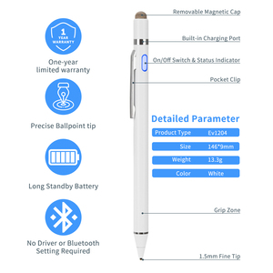 Lápiz Óptico Metálico de Alta Calidad <span class=keywords><strong>K825</strong></span>, Lápiz Digital Inteligente con Punta 2 en 1, Lápiz Táctil Universal Capacitivo para Tabletas IOS - Product Image 2
