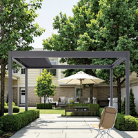Pergola à toit rétractable électrique à lames orientables, design écologique, idéale pour balcon et repas en plein air inspirés de la nature – Meilleures ventes