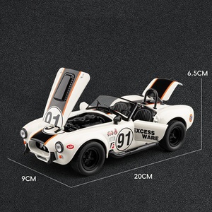 2026-03 Doublehorse 1:24 Modellino Auto Sportiva Classica Convertibile <span class=keywords><strong>Cobra</strong></span> in Lega con Suono e Luci - Product Image 3