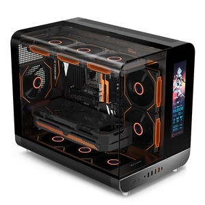 Hurricane Beast LCD phiên bản màu đen biển xem phòng Chassis mATX dọc Máy tính để bàn máy chủ vỏ TYPE-C giao diện với màn hình - Product Image 4