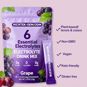 Suplementos para Aumentar la Energía, Bebidas <span class=keywords><strong>Pre</strong></span>-Entrenamiento, Marca Privada, Proveedor Verificado, 0 Grasa, 0 Azúcar, Electrolitos Keto en Polvo en Sobres - Product Image 5