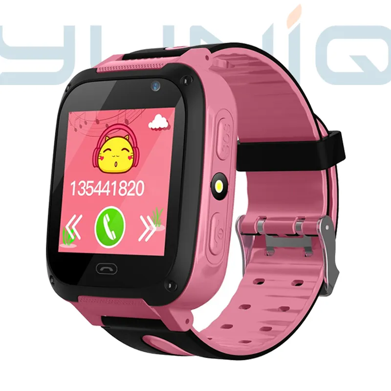 Yuniq थोक सस्ते स्मार्ट घड़ी बच्चों पहनने योग्य उपकरणों टॉर्च एक बटन एसओएस जीपीएस इलेक्ट्रॉनिक बाड़ वीडियो कॉल Q528
