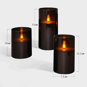 Velas LED Negras sin Llama para Halloween con Cable <span class=keywords><strong>de</strong></span> Cobre, Lámpara <span class=keywords><strong>de</strong></span> 3 Piezas, Decoración <span class=keywords><strong>de</strong></span> Iluminación <span class=keywords><strong>de</strong></span> Ambiente Espeluznante Personalizada para Fiestas y Casas Encantadas - Product Image 6