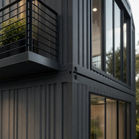 Maison mobile préfabriquée écologique, maison modulaire en conteneur, villa miniature pré-assemblée avec structure en acier, cabane portable