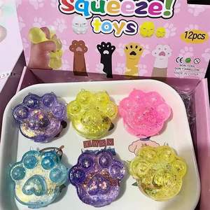 2024 nuevo diseño gato pata juguete maltosa lleno alivio del estrés Animal pata bola niños característica sensorial caja embalada función de descompresión - Product Image 3