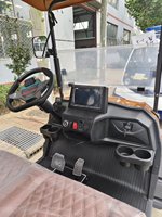 Voiturette de golf électrique 2 places pour usage agricole et équestre, buggy de golf tout-terrain 4 roues avec bac de chargement