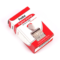 Foska bonne qualité 8 chiffres timbre 6mm caoutchouc numéro timbre pour bureau école papeterie multifonction numéro chiffres timbre à encre
