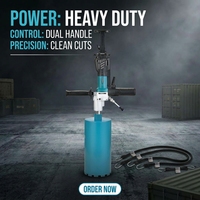 Perceuse à eau sans balais 3100W 158mm, machine de forage diamantée portative pour béton humide 220-240V 2800 tr/min BLDW1-158