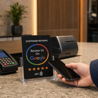 Carte de visite professionnelle minimaliste NFC étanche et résistante aux intempéries avec code QR, fréquence 860-960 MHz pour hôtels et restaurants