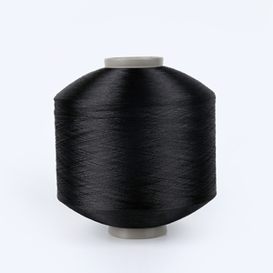 Grado <span class=keywords><strong>aa</strong></span> teñido negro 100D pes FDY <span class=keywords><strong>100</strong></span>% hilo de poliéster para etiqueta tejida - Product Image 2
