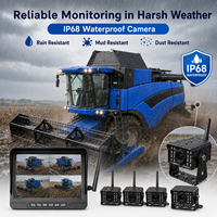 Système de caméra sans fil pour tracteur, moniteur DVR 7 pouces 720P, 4 canaux, vision nocturne IP68, BSD pour la ferme