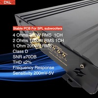 Amplificateur de subwoofer pour voiture de qualité sonore aux États-Unis RMS 2000W Class D Peak 4000W SPL strong Bass Car Amplifier Monoblock