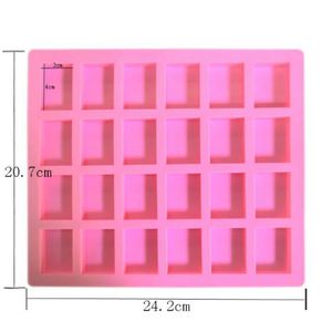 Hot Pudding Candy 24 Cavity Square Silicone <b>Mold</b> Handmade Candle Decorating Mould <b>Soap</b> Craft Supplies - Product Image 2