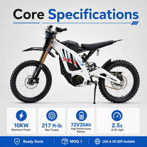 มอเตอร์ไซค์วิบากไฟฟ้า Surron Light X LBX 72V 10000W 35Ah ปี 2026 พร้อมส่งจากสหรัฐอเมริกา สหราชอาณาจักร สหภาพยุโรป ออสเตรเลีย แบบ DDP รุ่นปรับปรุงประสิทธิภาพ 72V Dom - Product Image 4