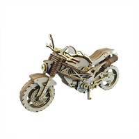 Modèle de moto rétro 3D laser à assembler soi-même, personnalisable, sans pièces, boîte blanche