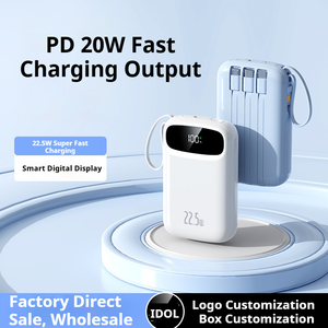 Banco <span class=keywords><strong>de</strong></span> Energía <span class=keywords><strong>de</strong></span> Regalo para Empleados, 10000mAh, Banco <span class=keywords><strong>de</strong></span> Energía para Portátil, Carga Rápida <span class=keywords><strong>de</strong></span> 15W/18W, Pantalla LED, Cables Integrados, Logotipo Personalizado - Product Image 2