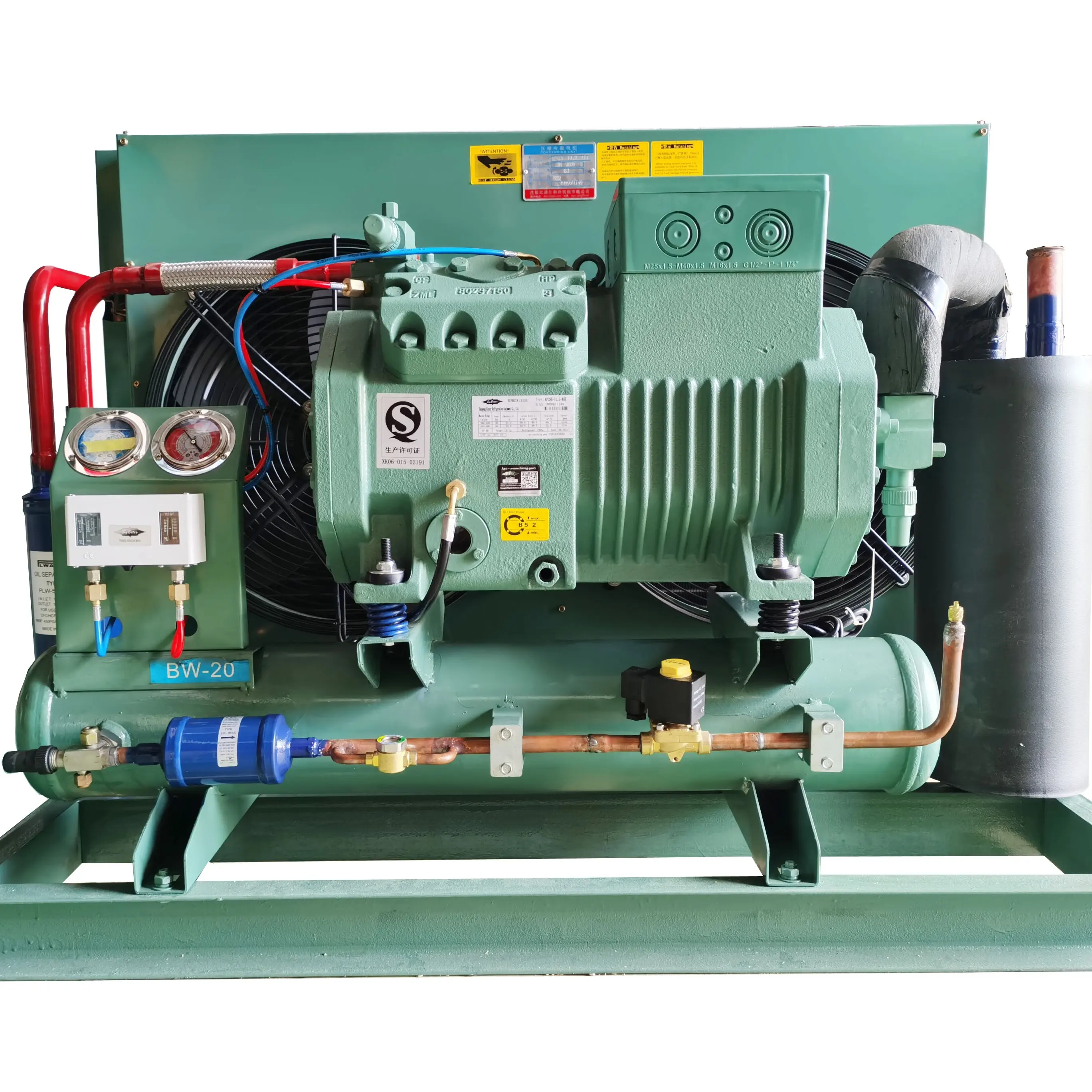 Compressore di refrigerazione monofase Gas R404 25hp 20hp 30hp 15hp 12hp 10hp congelatore celle frigorifere unità di condensazione industriali