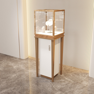 Vetrina di Lusso di Alta Gamma con Illuminazione LED, Vetro Trasparente, Oro, Argento, Acciaio Inossidabile per Gioielli, Orologi e Giada - Product Image 5