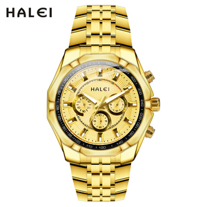นาฬิกาข้อมือผู้ชาย HALEI รุ่น Octagon ควอตซ์ สายสแตนเลส หน้าปัดอนาล็อก โครโนกราฟ กันน้ำ 3BAR กลไกญี่ปุ่น แบบดรอปชิปปิ้ง - Product Image 1