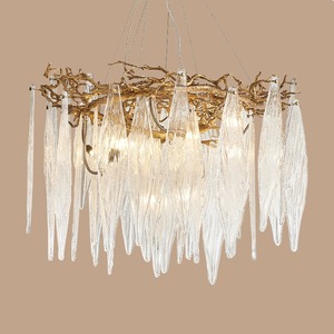 <span class=keywords><strong>Lustre</strong></span> suspendu en cristal avec branches dorées et argentées, style moderne, pour salon - Product Image 3