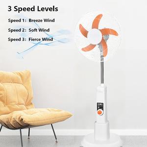 Ventilador Oscilante LED de Plástico HONGAR de 16 Pulgadas, Alimentación Solar/USB/Batería, Altura Ajustable, Motor sin Escobillas, Clase de Eficiencia Energética Alta - Product Image 4