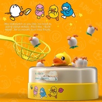 Carrousel rebondissant pour enfants : Jouet éducatif stimulant l'attention pour l'interaction parent-enfant, petit canard jaune rebondissant