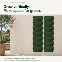 Kit de jardin vertical modulaire en plastique à faire soi-même avec système d'irrigation et de drainage automatique pour une utilisation en intérieur/extérieur et dans les centres commerciaux