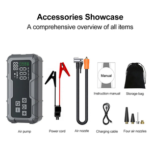 WOSEN 6-in-1 12V 2000A Jump Starter Double Display 150psi <b>Car</b> Air Pump Type-C Pd 65W Digital Wireless Tire Inflator - Product Image 6
