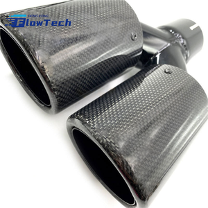 Embout d'échappement universel pour voiture de 89 mm en acier inoxydable avec couvercle d'entrée en fibre de carbone pour la modification et la décoration des véhicules - Product Image 5