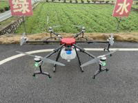 TYI Drone pulvérisateur agricole 6 axes 16L avec pompe et moteur, lumières LED, contrôle par application, conception pliable, haute productivité